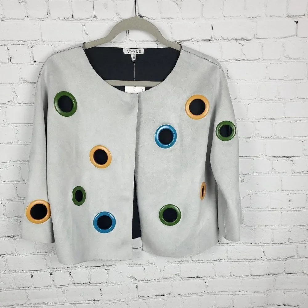 Adore Multi Colored Grommet Jacket - Picture 6 of 12